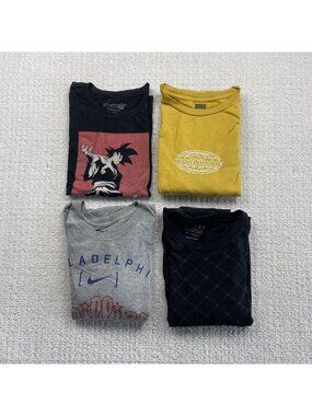 Bundle Lot x 4 T-shirt Men Sz Large Graphic Tee Nike, Guess HUF & Dragon ball